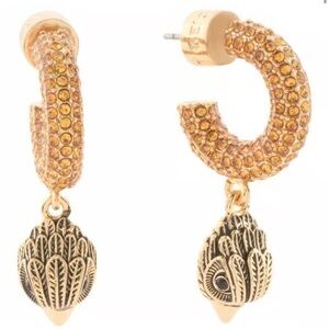 Kurt Geiger Gold Crystal Hoop Earrings-brand new with tags-comes in brand pouch